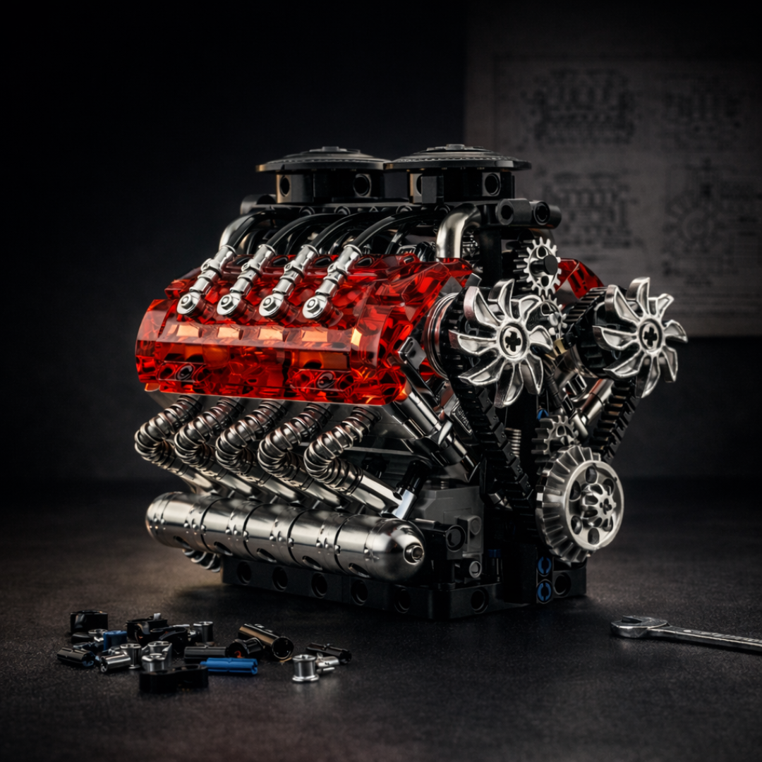 EngineLab V8 Engine Kit Real Working Engine – Not Just a Toy